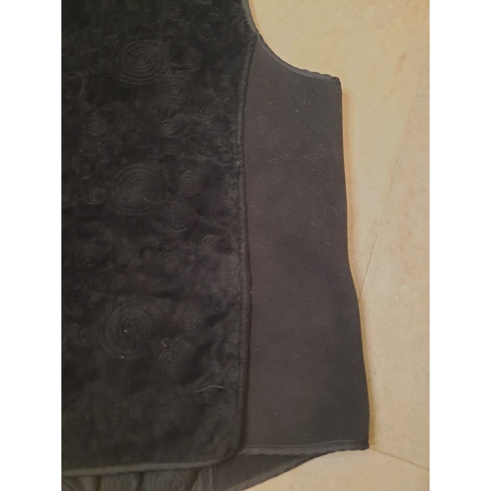 Cambridge Dry Goods Black 2 Tone Zip Up Vest Womens Size 1X - Picture 9 of 9